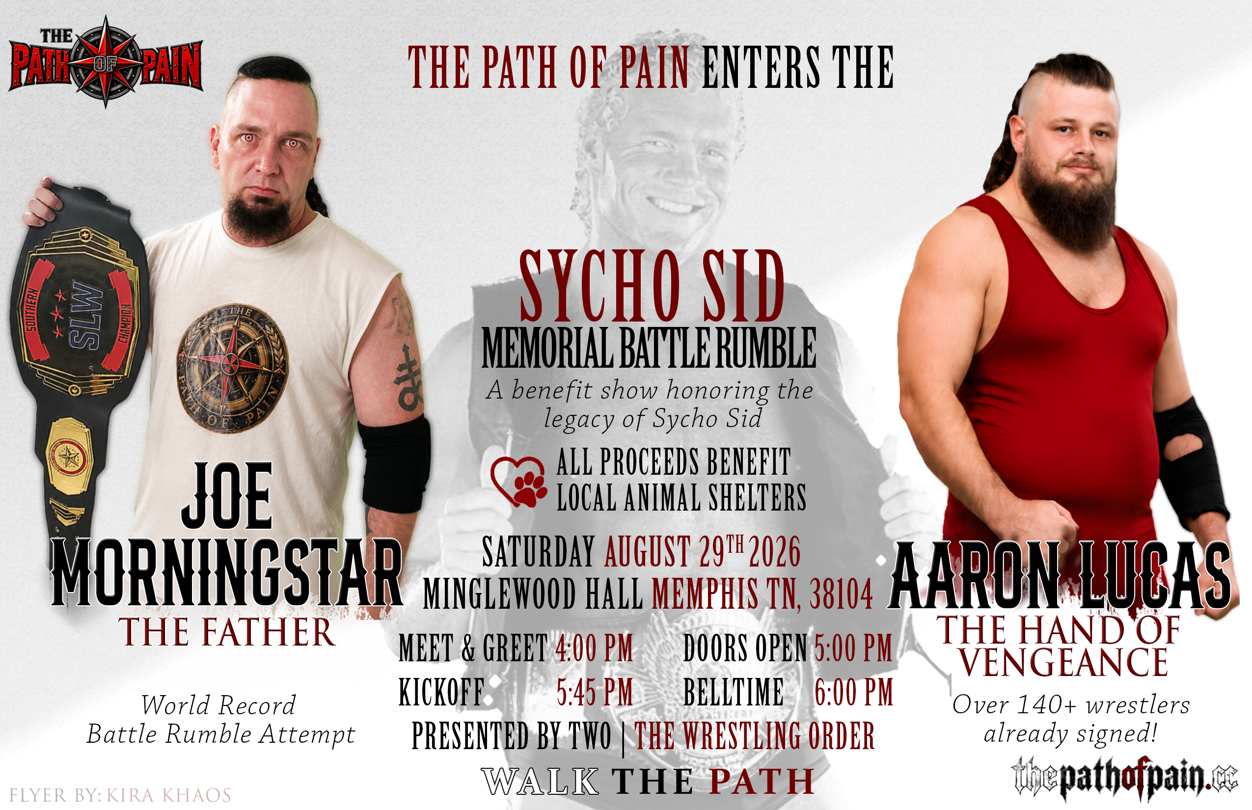 The Path of Pain Sycho Sid Memorial Battle Rumble Half Flyer Image
